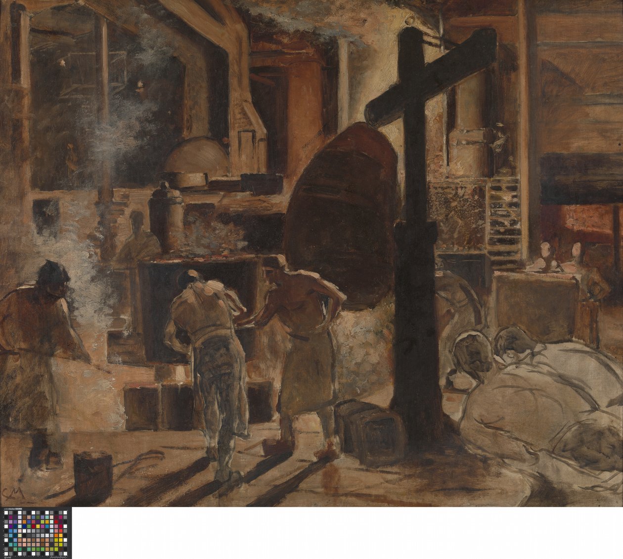 Çelik Fabrikası (tuval üzerine yağlıboya) by Constantin Emile Meunier