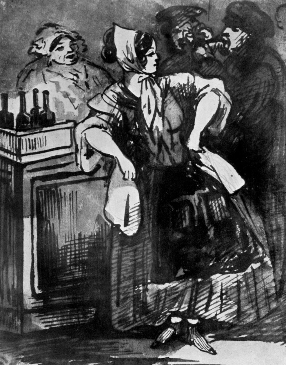 Le Comptoir, 19. yüzyıl, 1930. by Constantin Guys