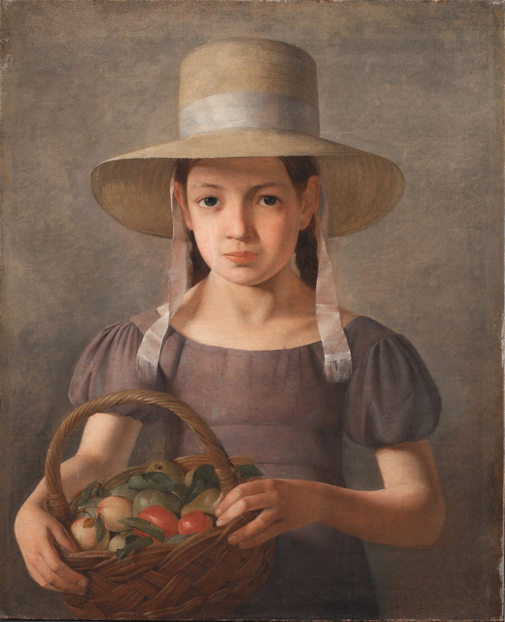 Sepette Meyve Olan Bir Kız by Constantin Hansen