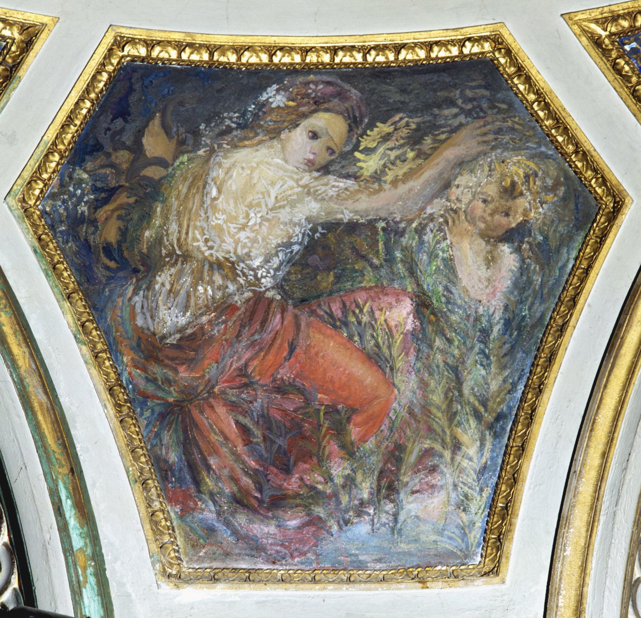 Kardinal Erdemler, detay by Constantino Brumidi