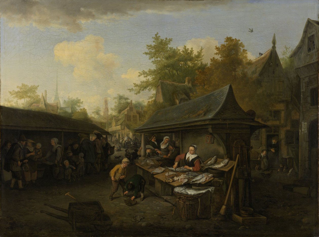 Balık Pazarı by Cornelis Dusart
