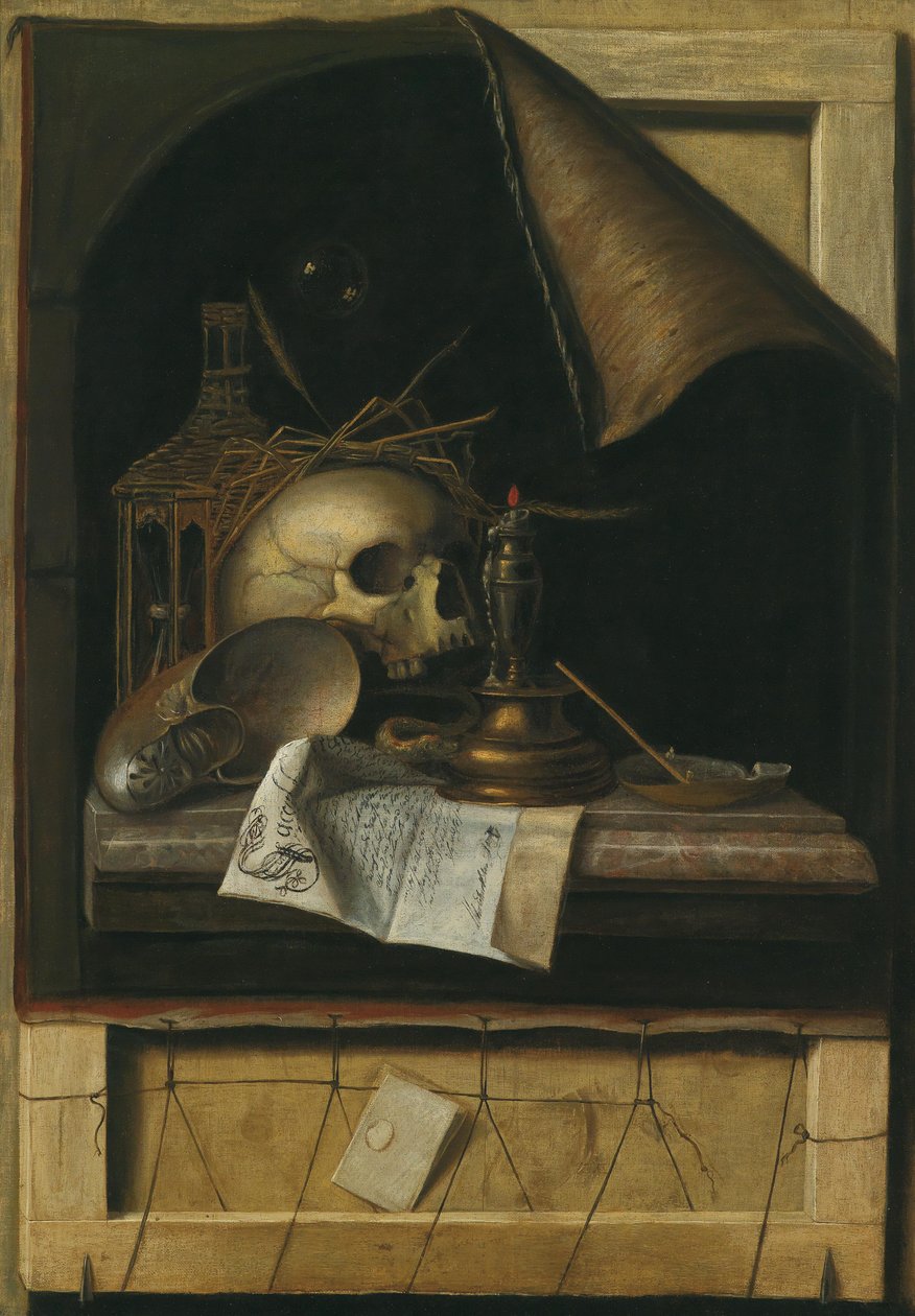 Natürmort Vanitas by Cornelis Norbertus Gysbrechts