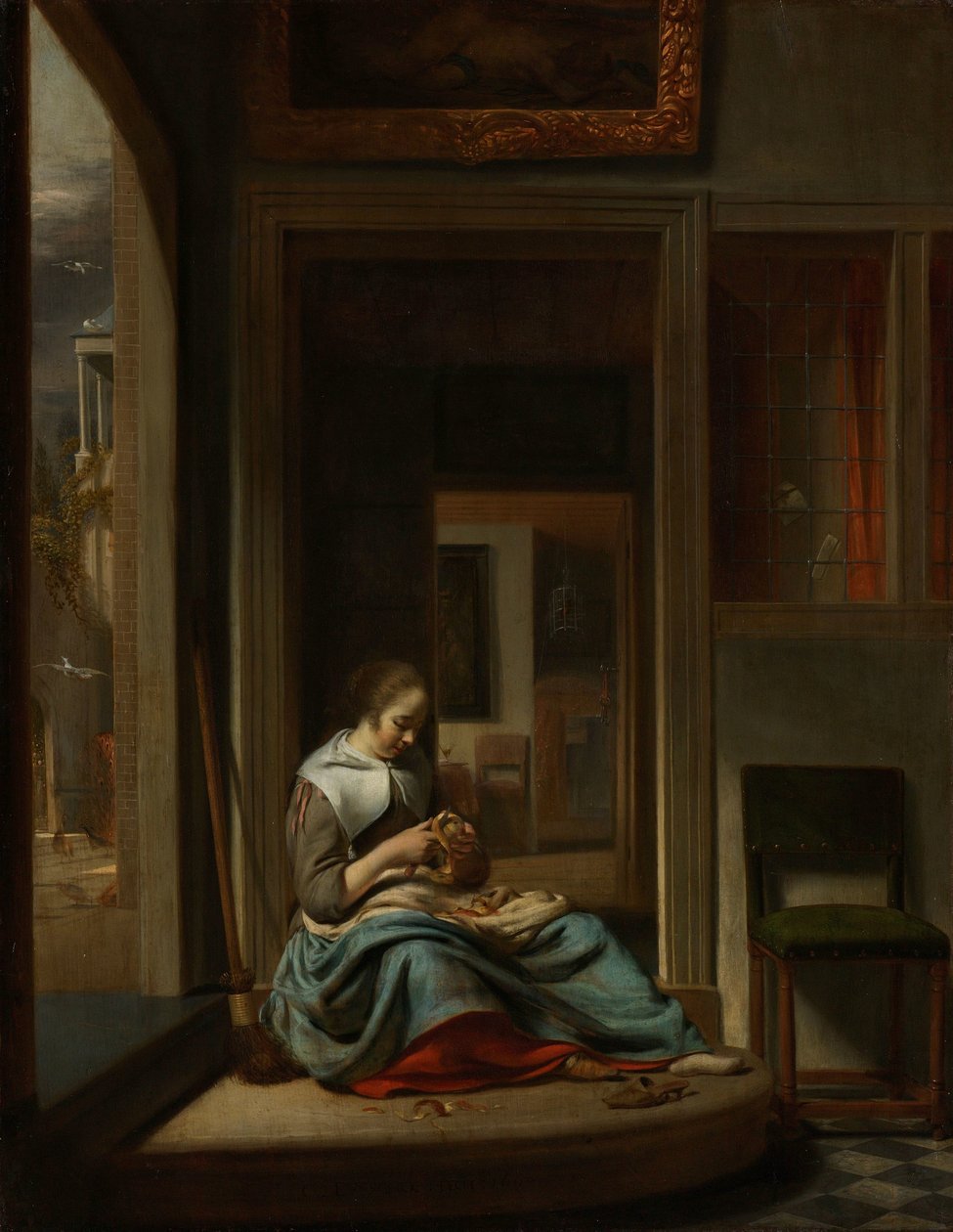 elma soyan kadın by Cornelis Bisschop