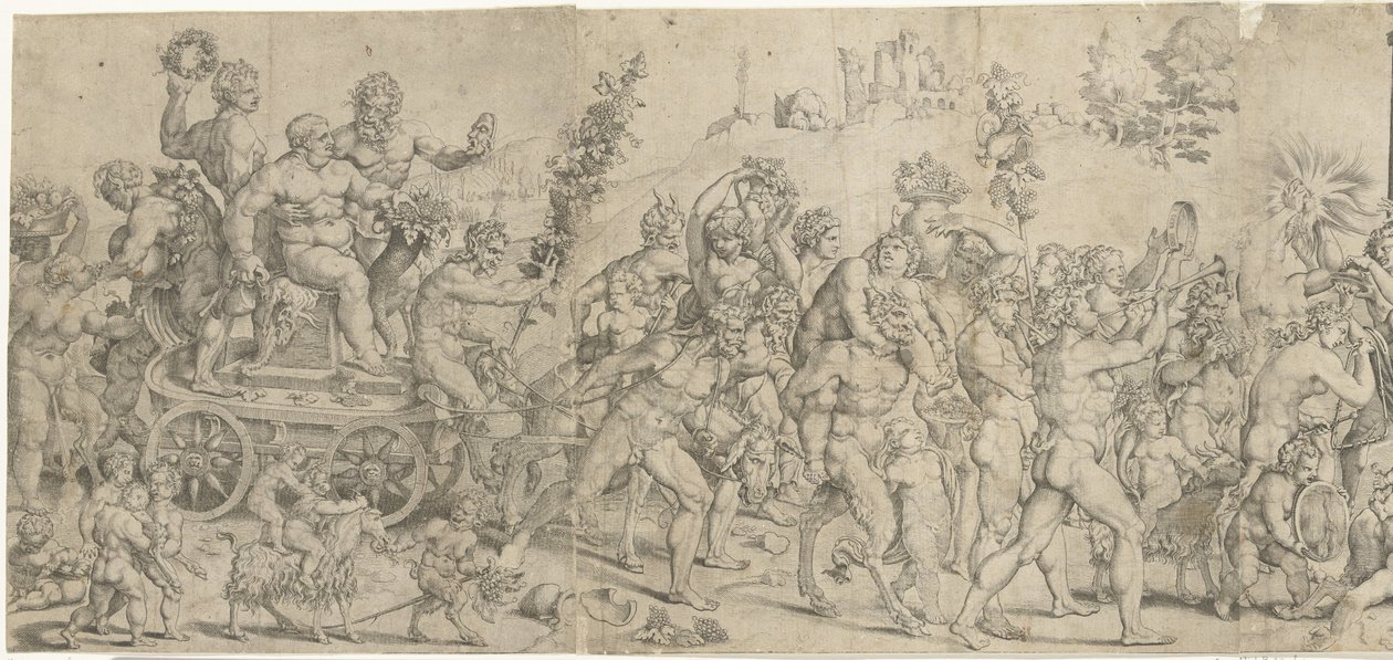 Triomf van Bacchus by Cornelis Bos