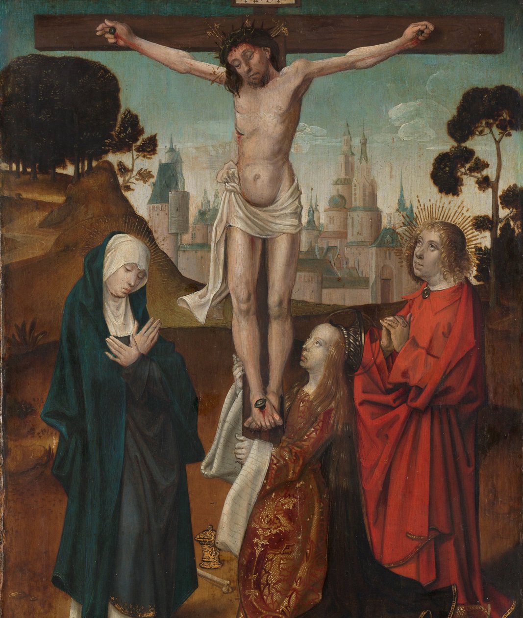 çarmıha germe by Cornelis Engebrechtsz (circle of)