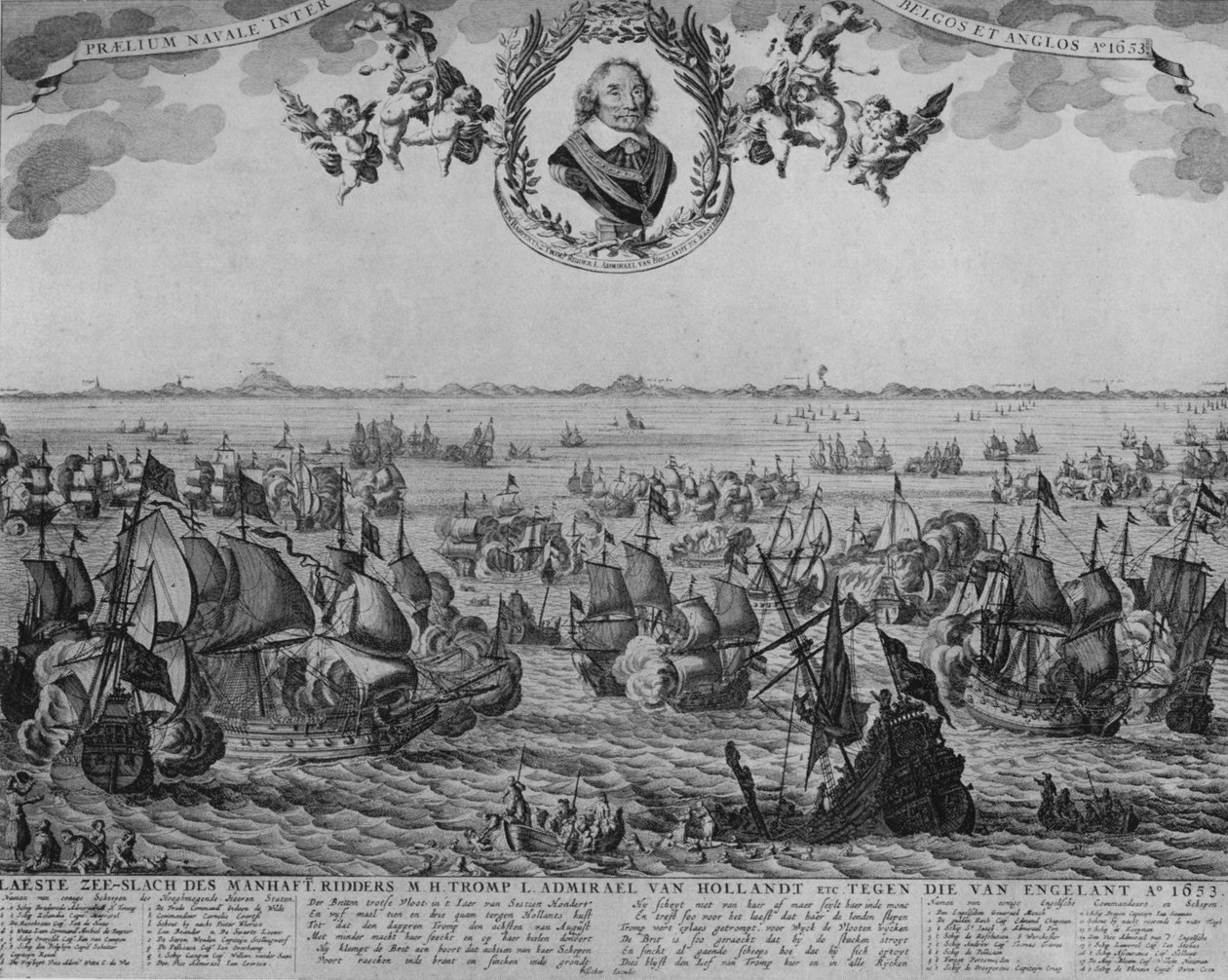 Scheveningen Savaşı, c1653 by Cornelis Visscher