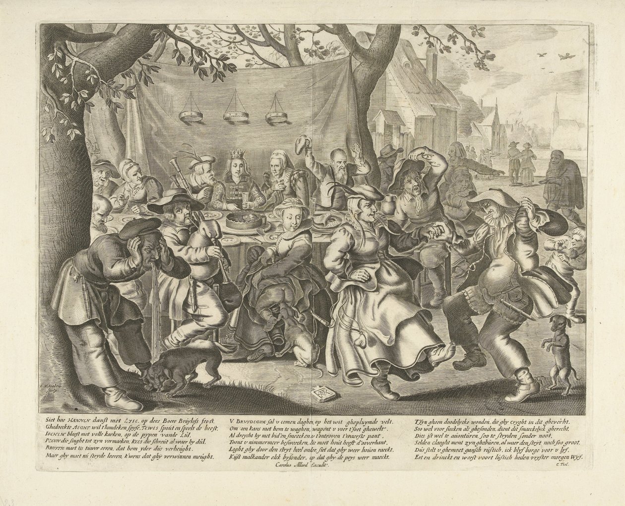 Çiftçi düğünü by Cornelis van Dalen (I)