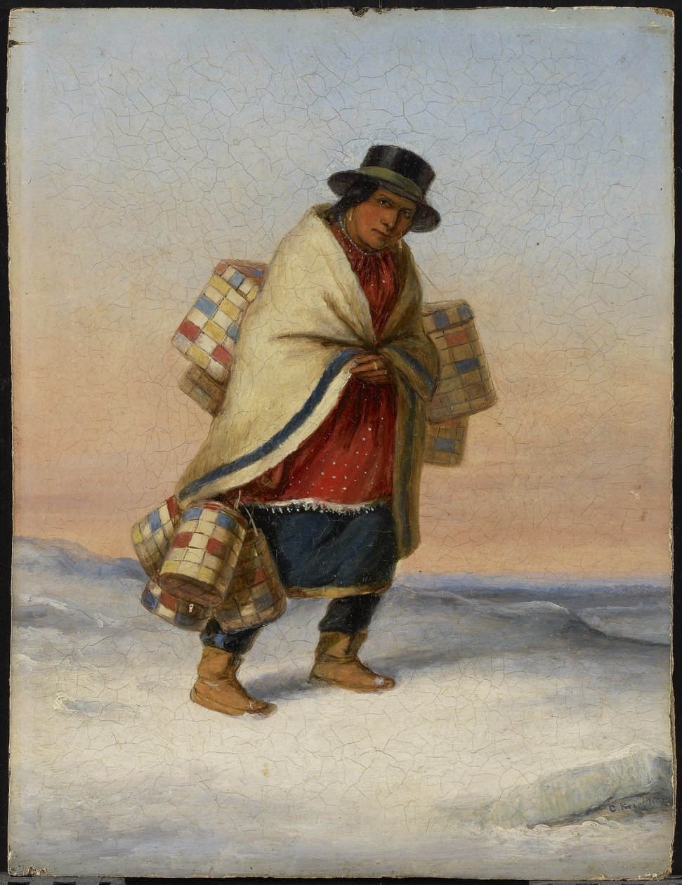 Sepet Satıcısı, c.1850 by Cornelius Krieghoff
