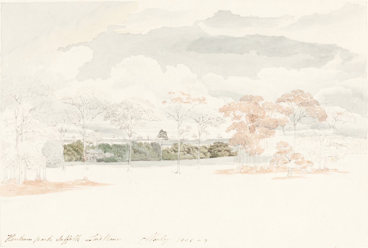 Henham Parkı, Suffolk by Cornelius Varley