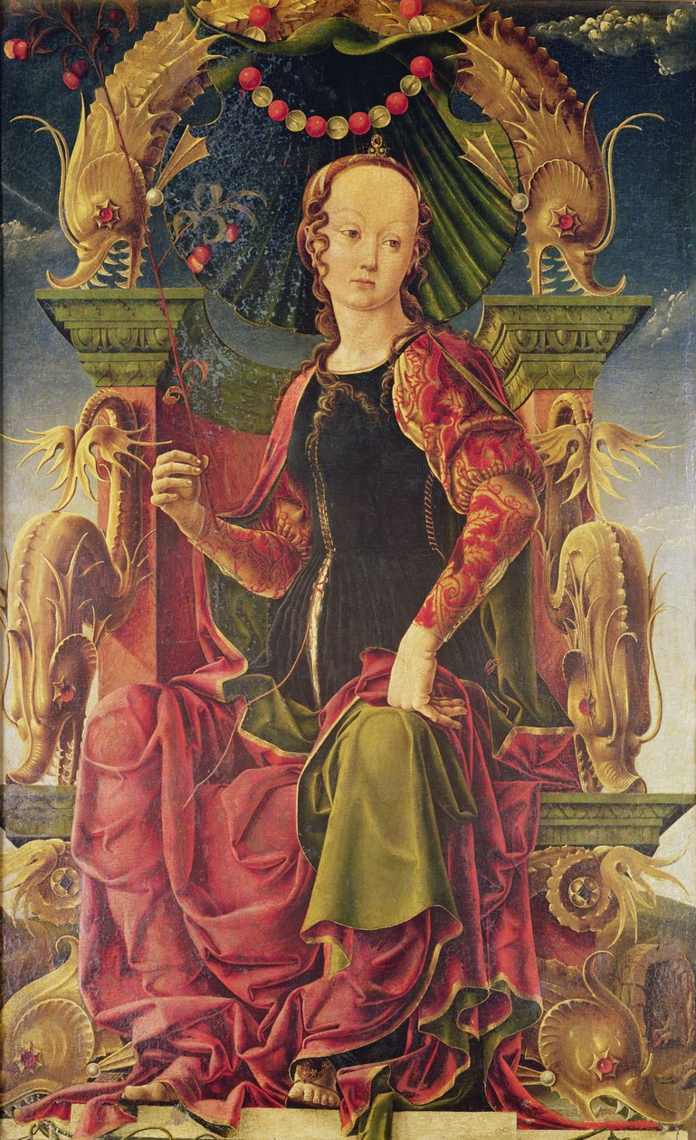Bir Muse, c.1455-60 (yumurta temperalı yağ) by Cosimo Tura