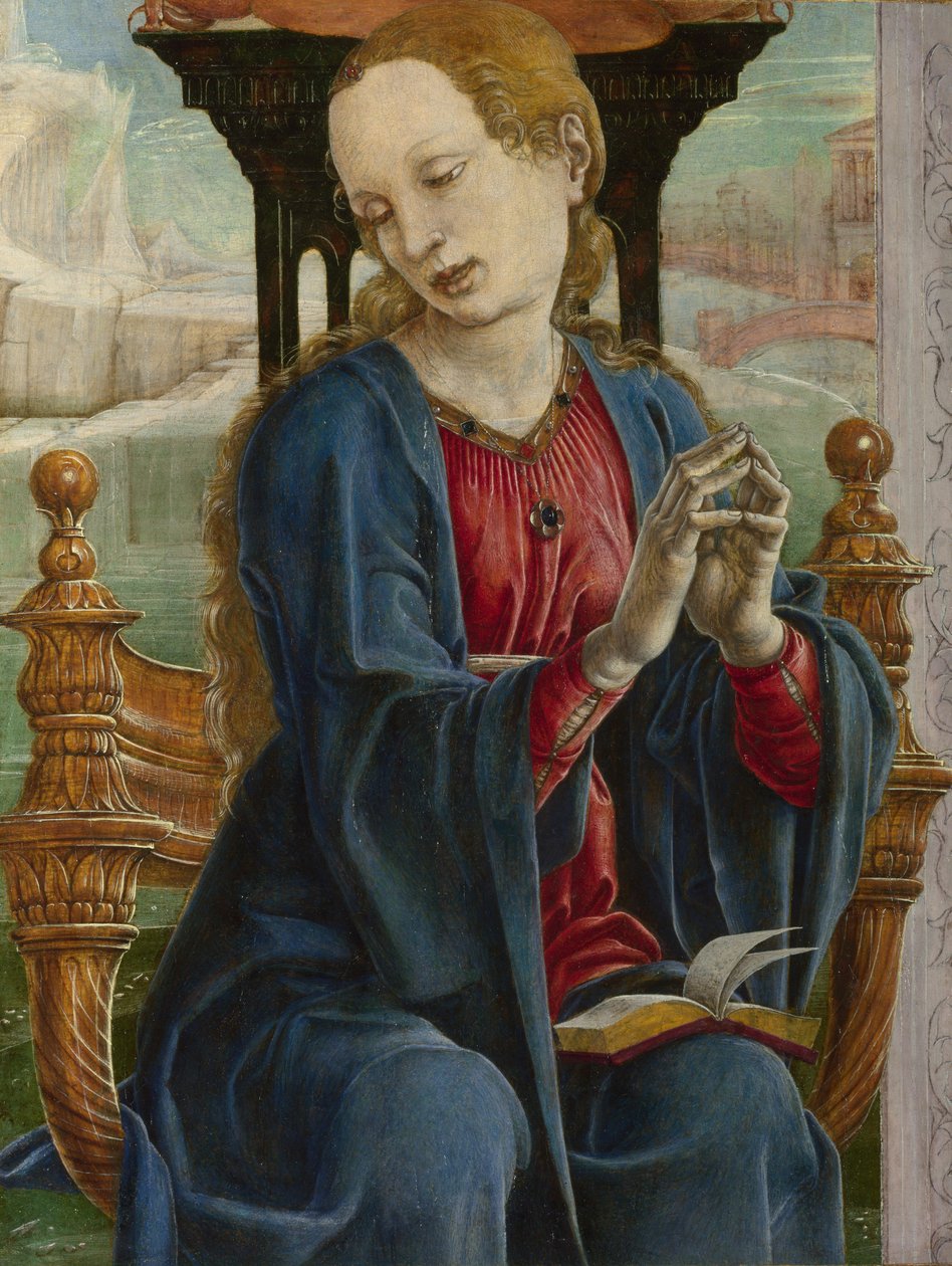 Bakire Müjde, yaklaşık 1475. by Cosimo Tura
