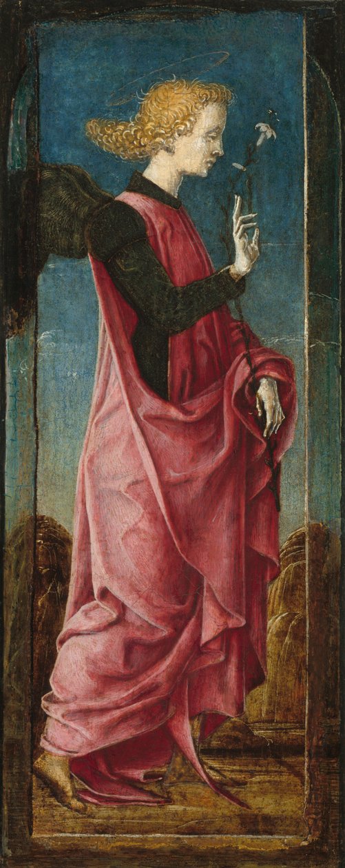 Başmelek Gabriel [orta sol panel] by Cosmè Tura