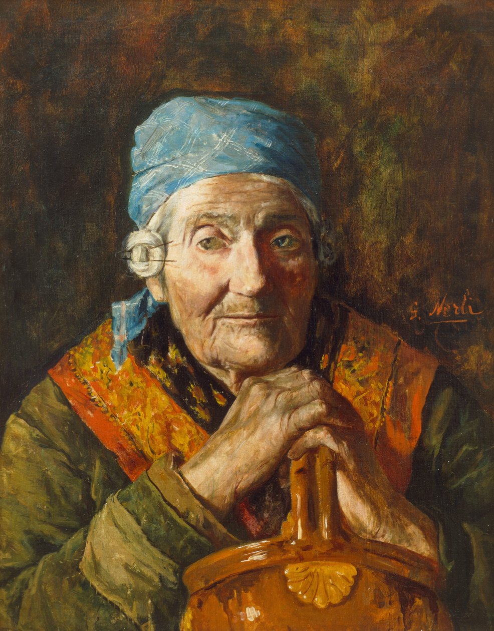 Yaşlı bir kadın (çalışma) by Count Girolamo Pieri Nerli