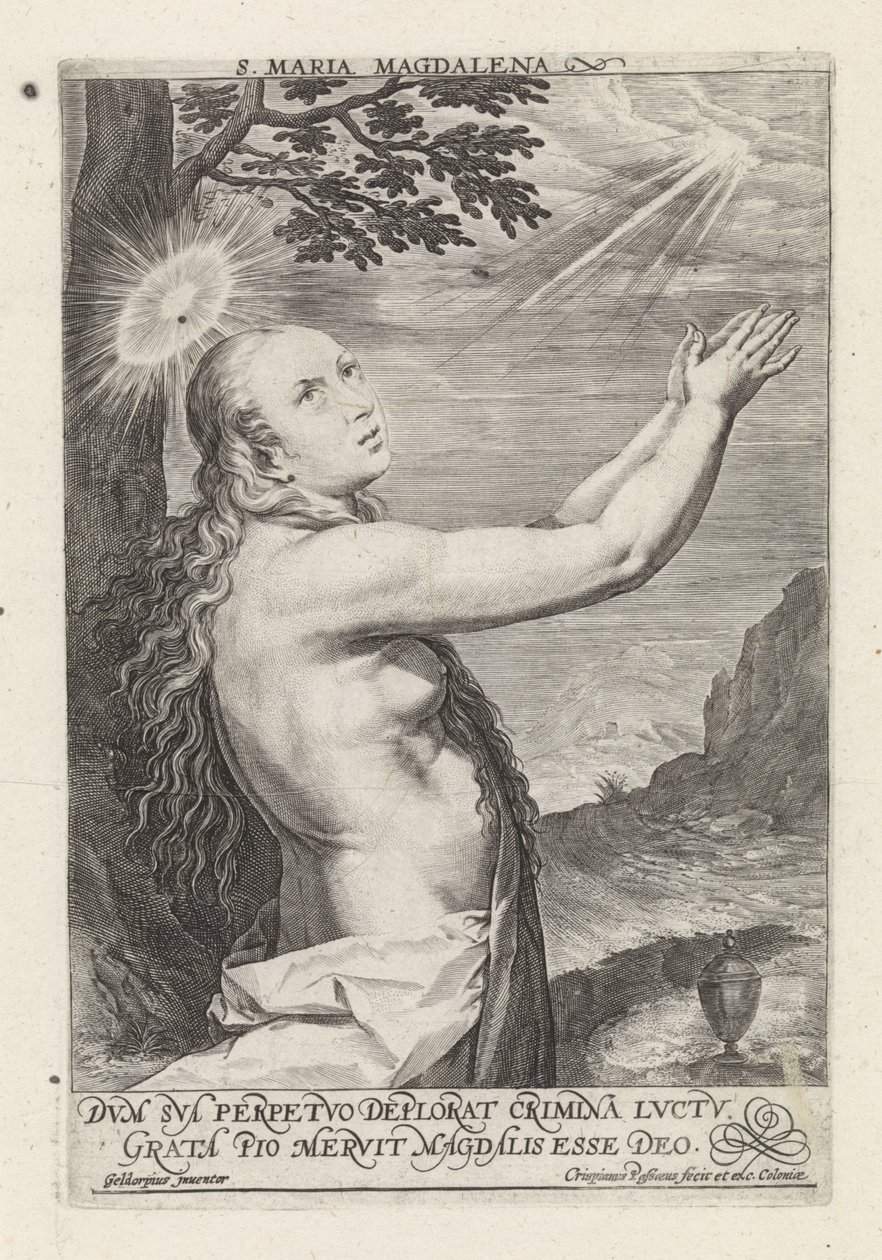 De boetvaardige Maria Magdalena by Crispijn van de Passe (I)