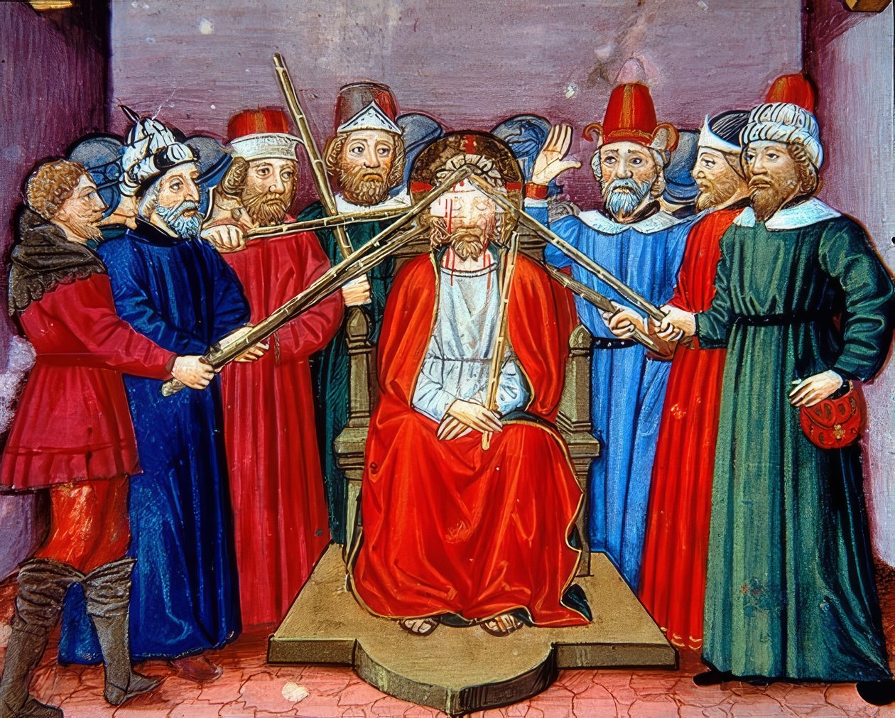 Dikenlerin Taçlanması (c.115v). 1476 by Cristoforo De Predis