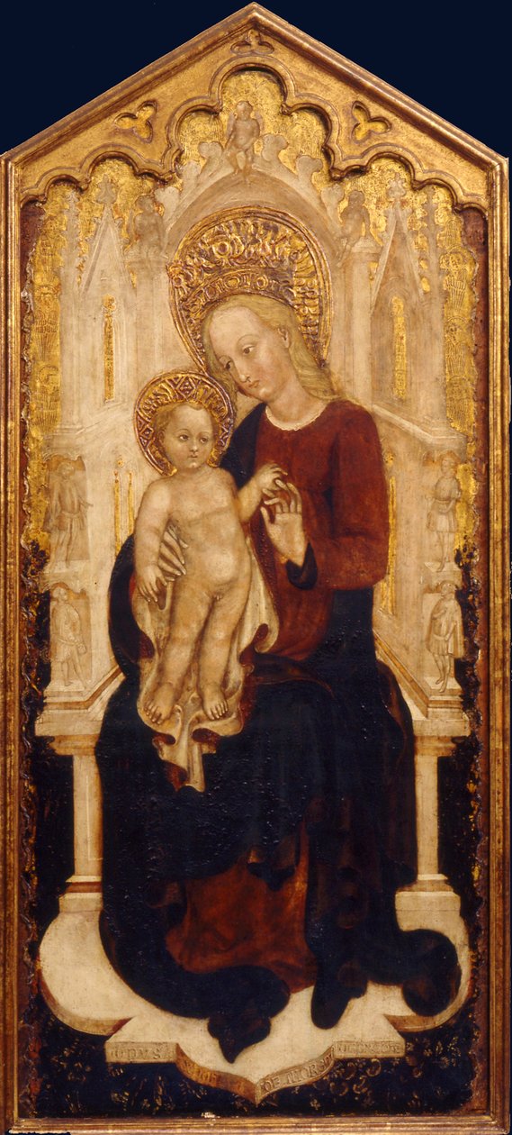 Bakire ve Çocuk Enthroned by Cristoforo Moretti