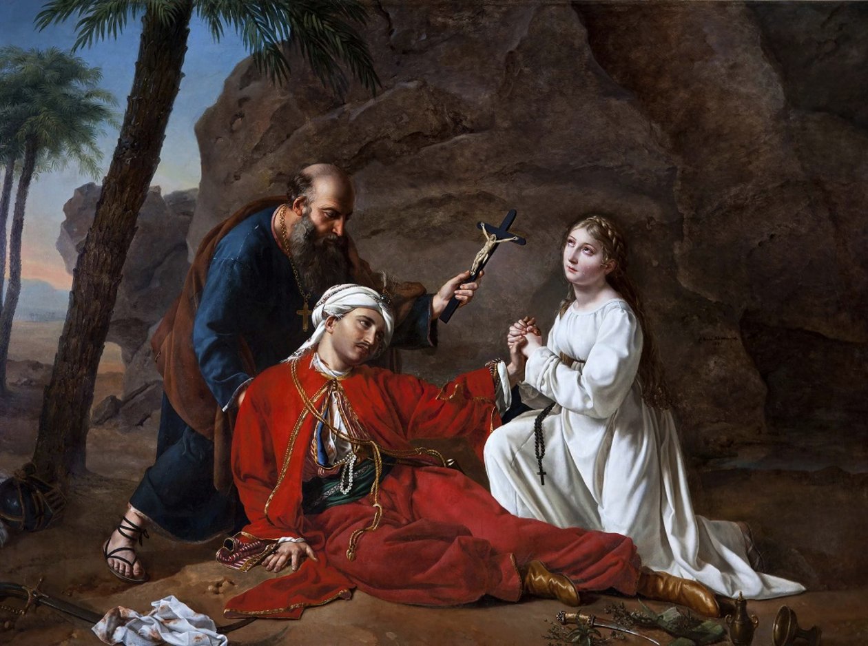 Malek-Adhel'in Ölümü, 1814. by Césarine Henriette Davin Mirvault