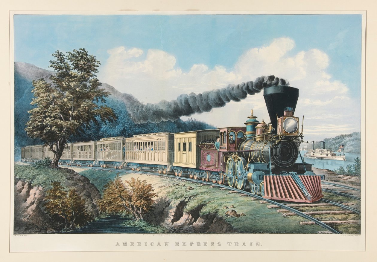 amerikan ekspres treni by Currier and Ives