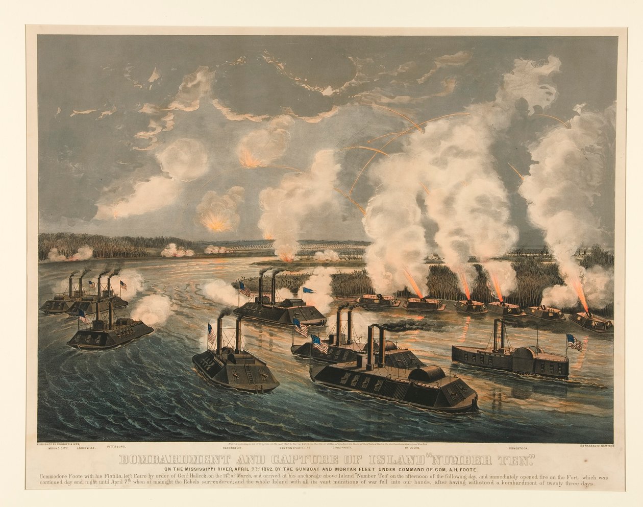 Adanın Bombardımanı ve Ele Geçirilmesi by Currier and Ives