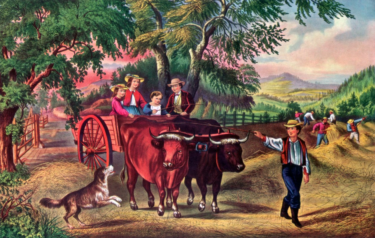 Haying Time, İlk Yük, 1868. by Currier and Ives