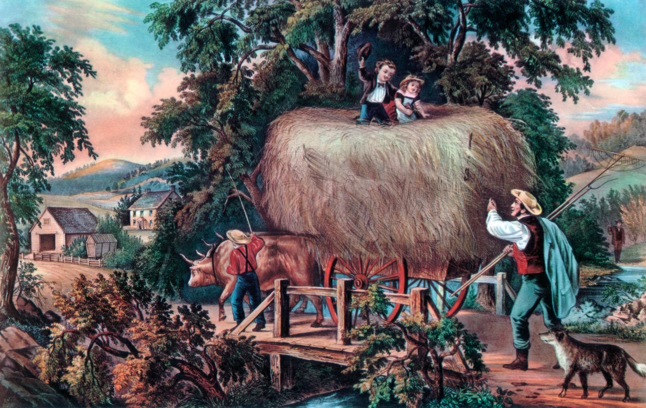Haying Time, Son Yük, 1868. by Currier and Ives