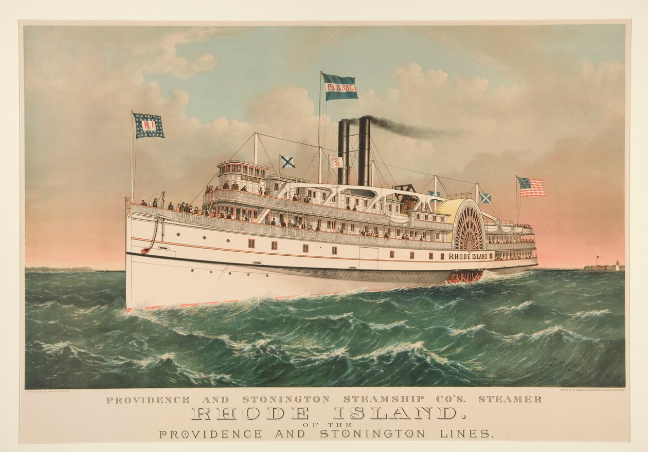 Providence ve Stonington Steamship Co. by Currier and Ives