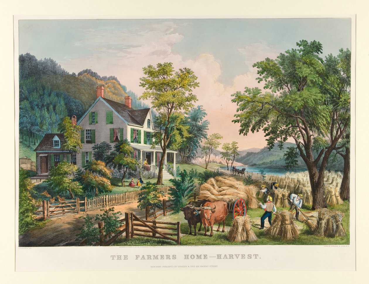 Çiftçi Evi - Hasat by Currier and Ives