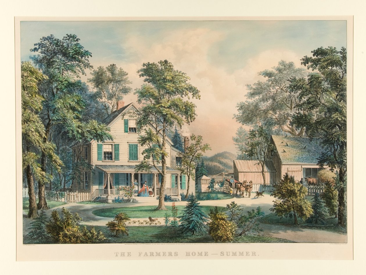 Çiftçi Evi - Yaz by Currier and Ives