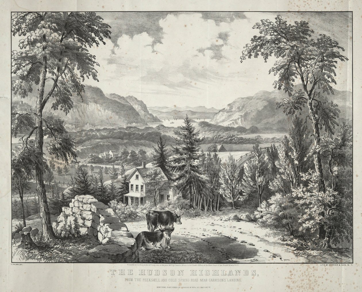 Hudson Yaylaları by Currier and Ives