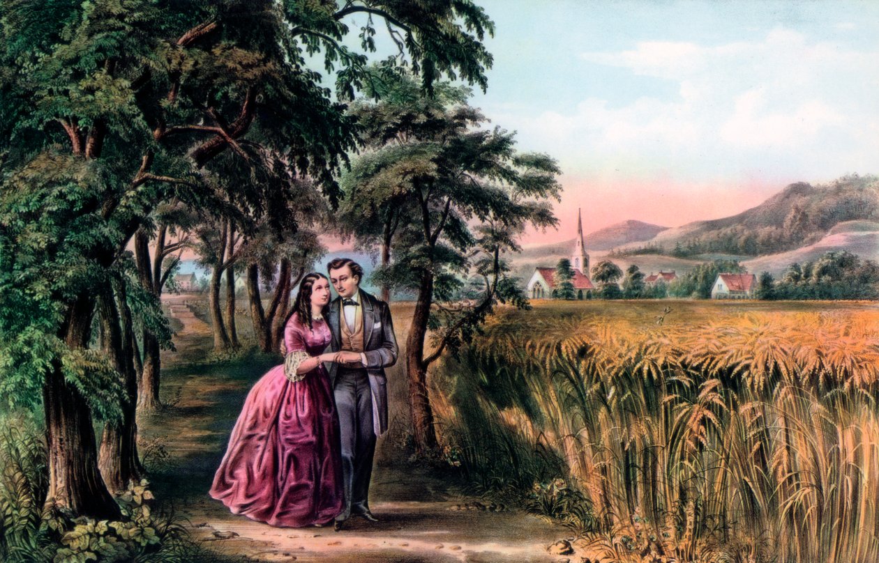 Aşk Mevsimi, Gençlik, 1868. by Currier and Ives