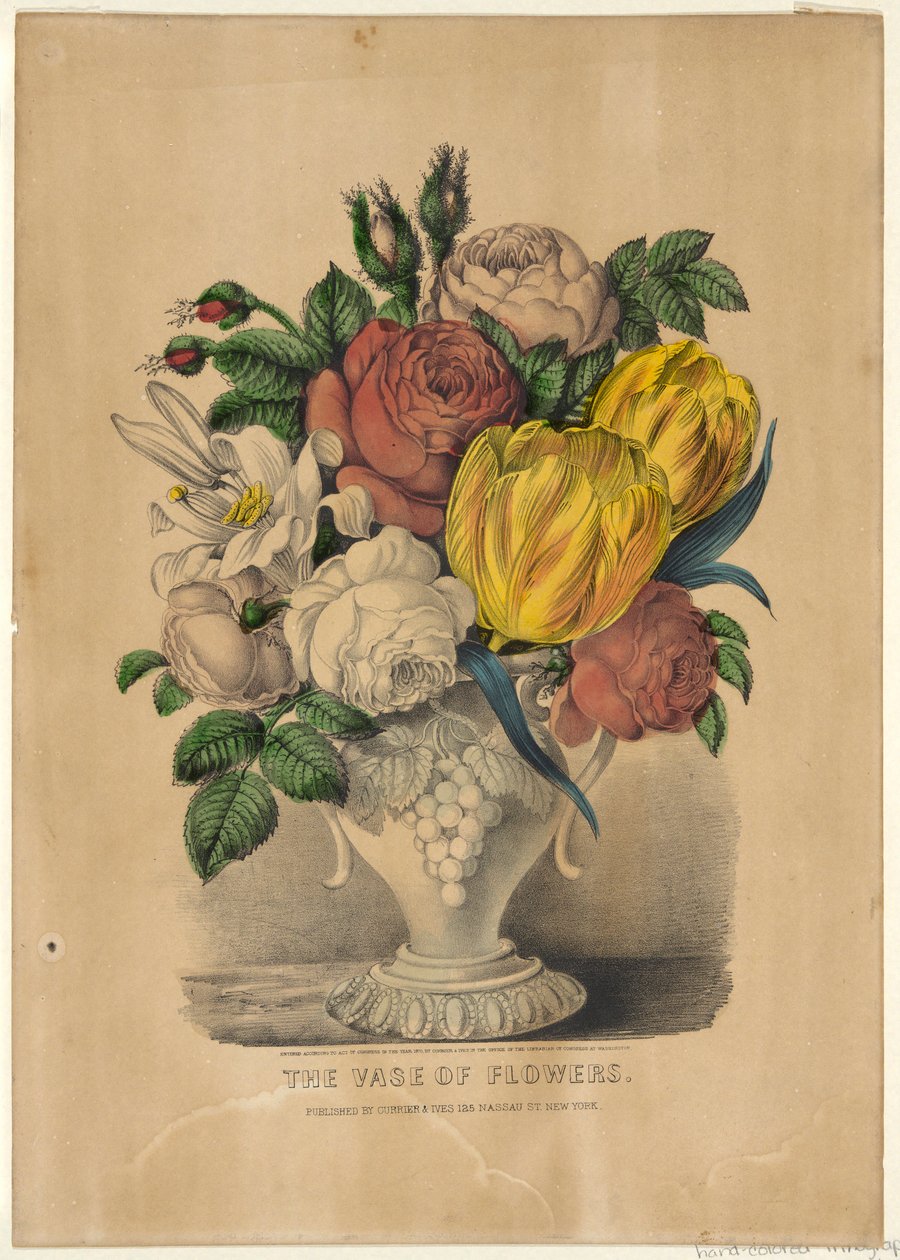 Çiçeklerin Vazosu by Currier and Ives