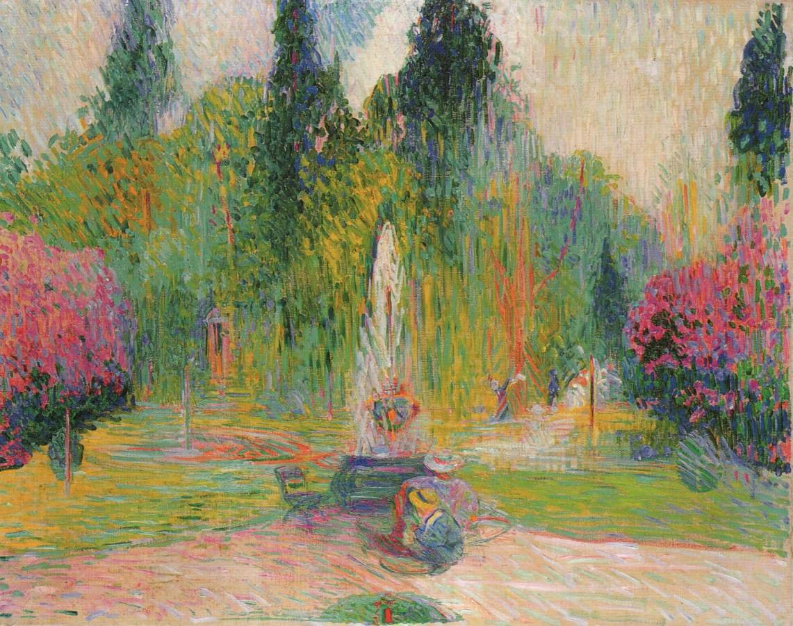 Park von Schlo Belvedere bei Weimar by Curt Herrmann