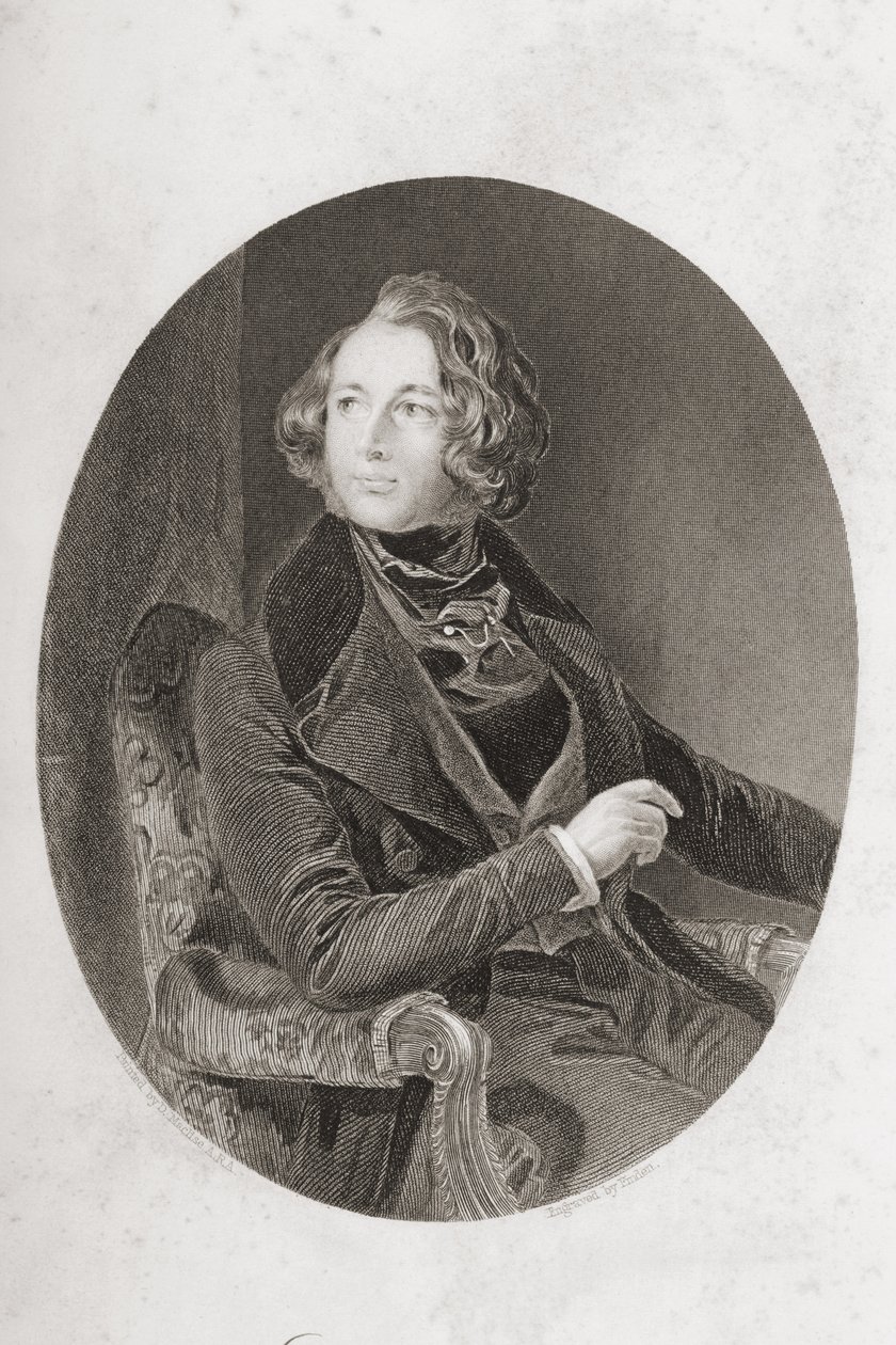 Charles Dickens (1812-70), Emden tarafından kazınmış, 1853 by Daniel Maclise