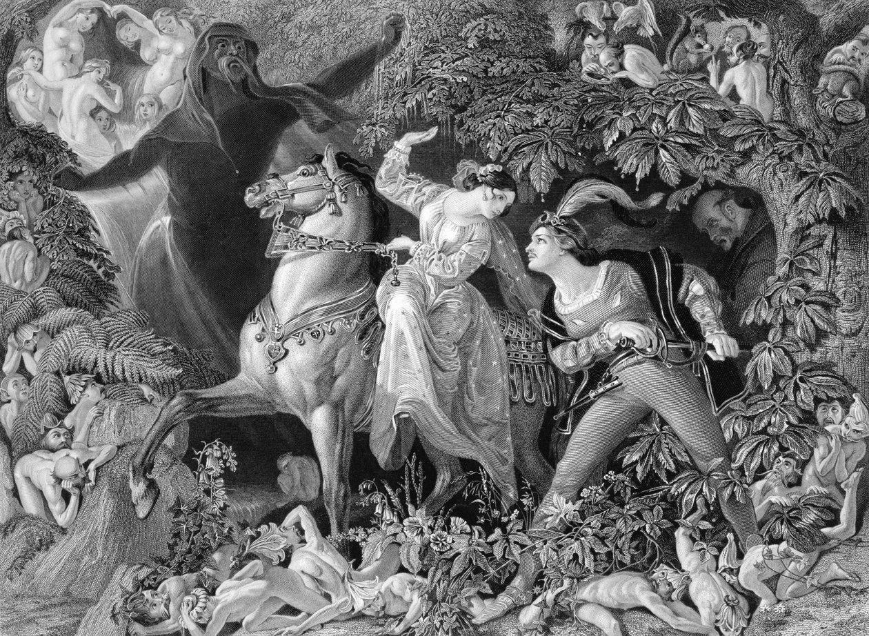 Undine, Charles W. Sharpe (1818-99) 1855 tarafından oyulmuş by Daniel Maclise