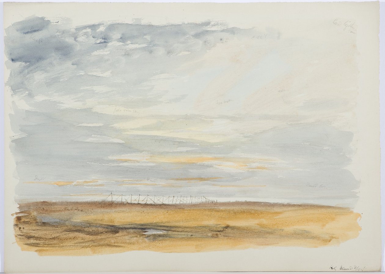c.1916 (kağıt üzerinde kalem ve tuvalet) by Daniel Oliver