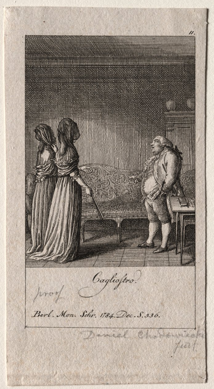 Cagliostro, 1784. by Daniel Nikolaus Chodowiecki