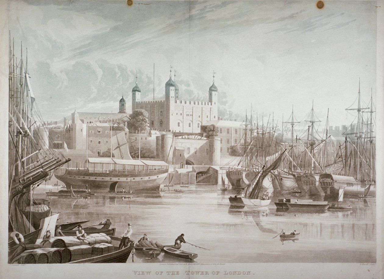 Londra Kulesi, 1819. by Daniel Havell