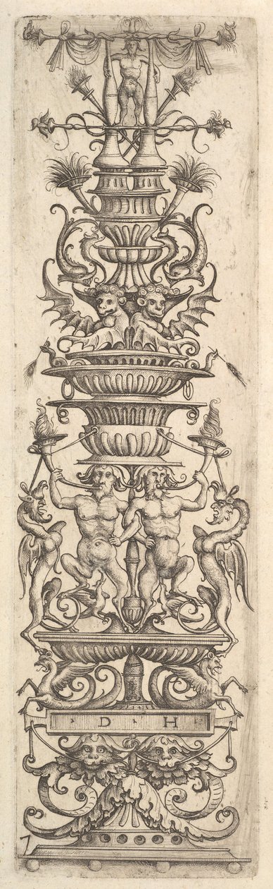 Grotesk Şamdan, yaklaşık. 1485-1536. by Daniel Hopfer