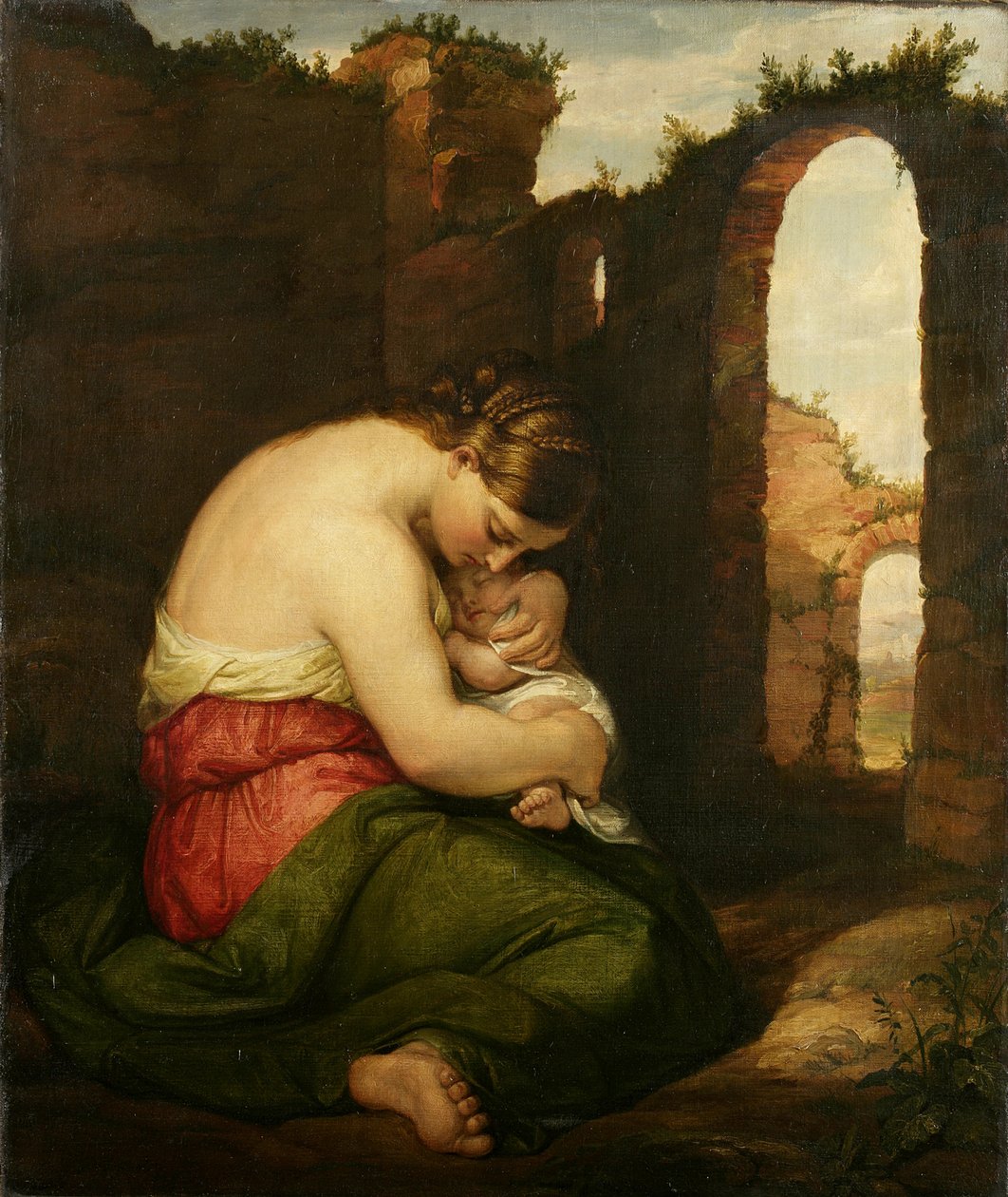 Anne ve Çocuk, 1849 by Daniel Huntington