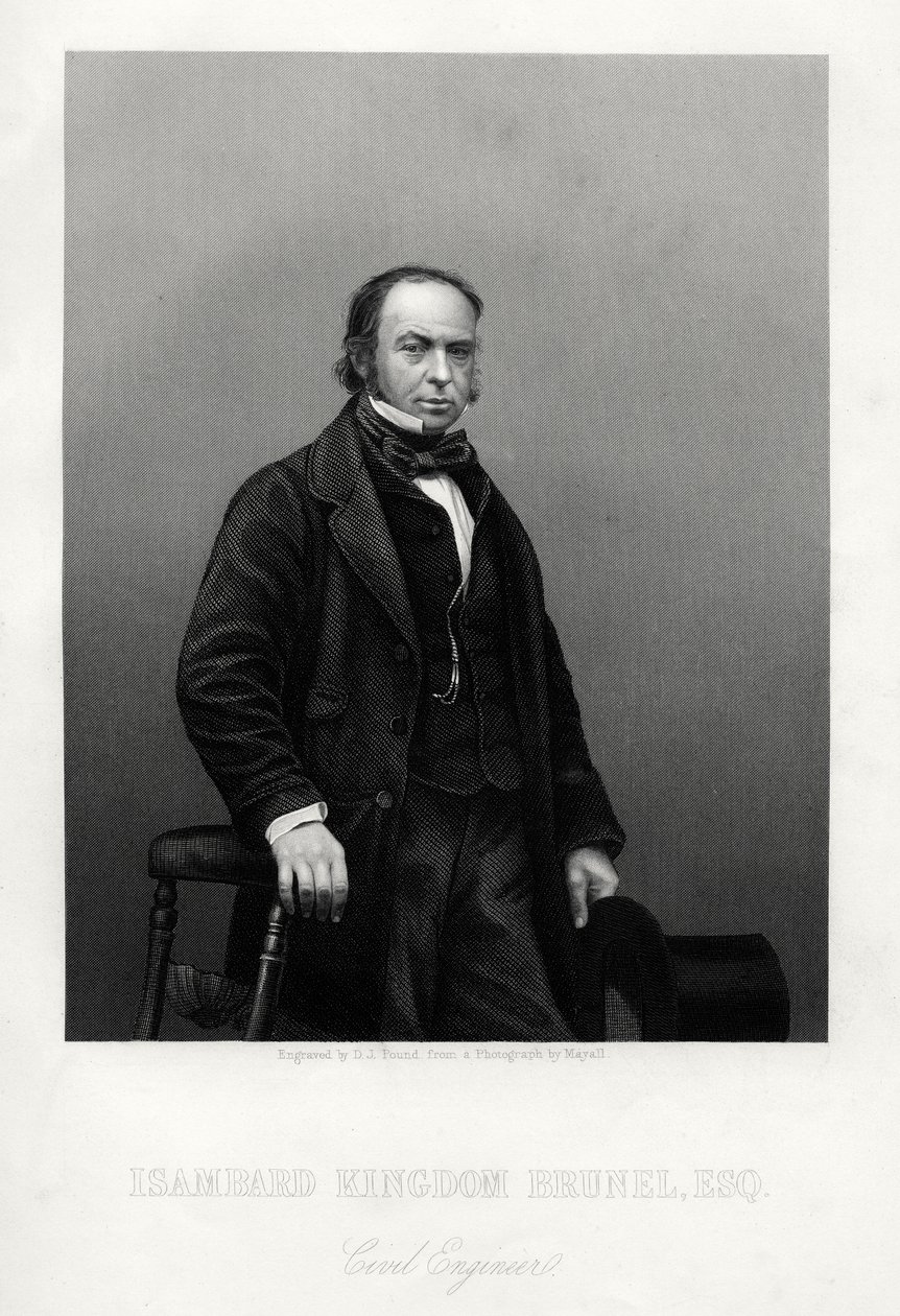 Isambard Kingdom Brunel, İngiliz mühendis, c1880. by Daniel John Pound