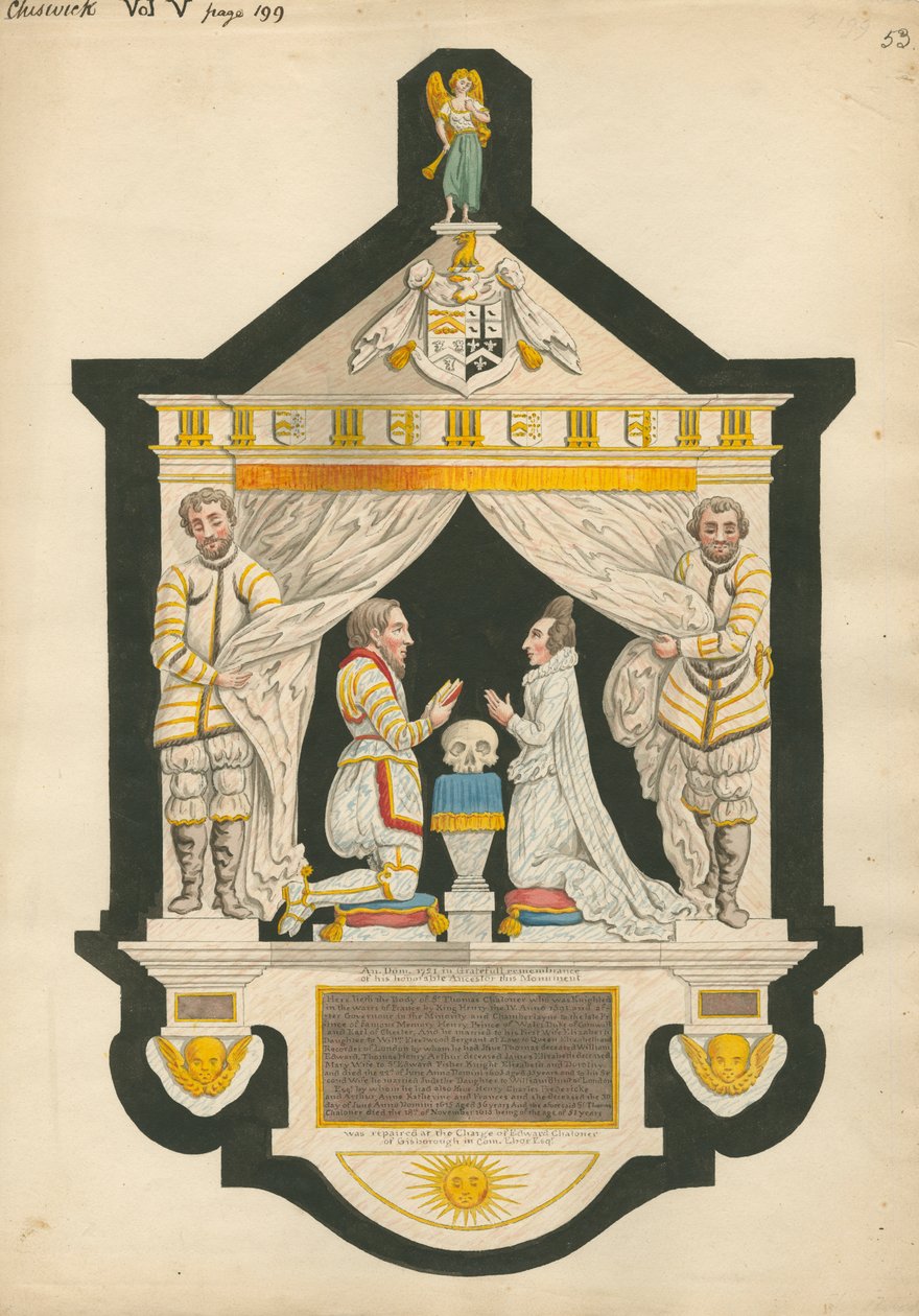 Sir Thomas Chaloner Anıtı by Daniel Lysons