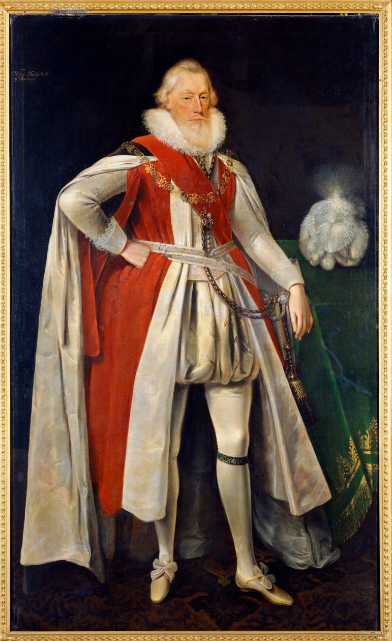 William Knollys c.1620 (tuval üzerine yağlıboya) by Daniel Mytens