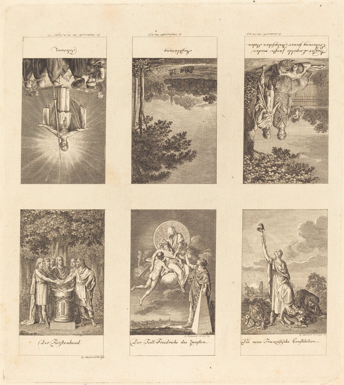1780-1790 Yıllarının Altı Büyük Olayı by Daniel Nikolaus Chodowiecki