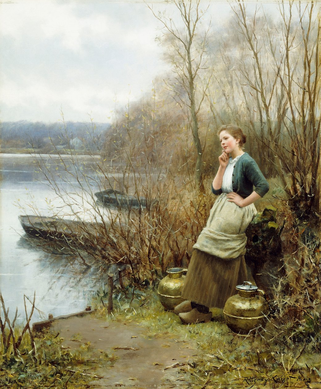 Güzel Bir Düşünce, by Daniel Ridgway Knight