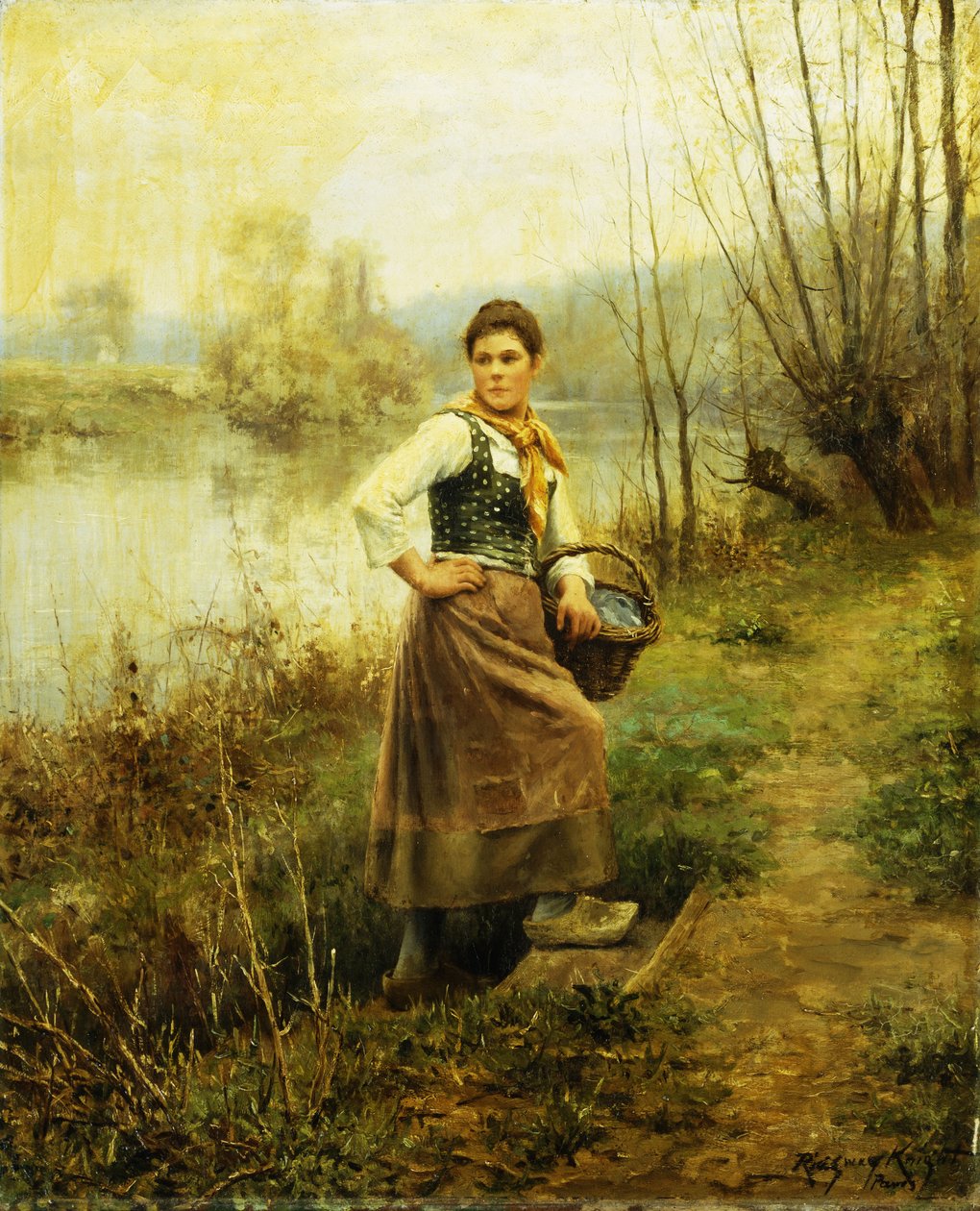 Köylü kızı, by Daniel Ridgway Knight