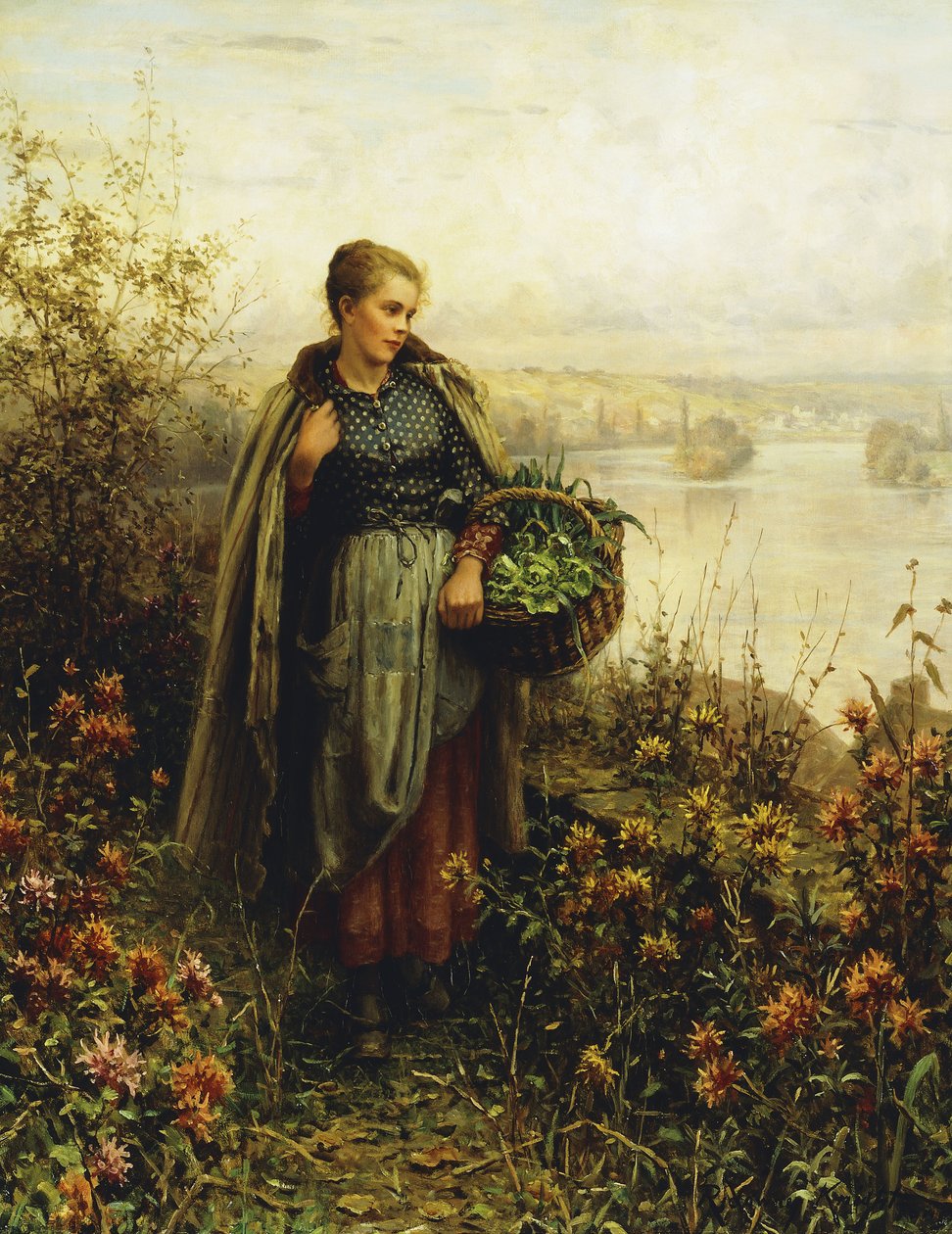 sabah serinliği, by Daniel Ridgway Knight