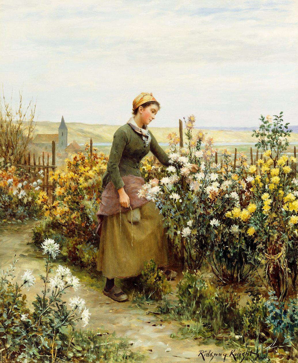 Bahçıvanın Kızı, by Daniel Ridgway Knight