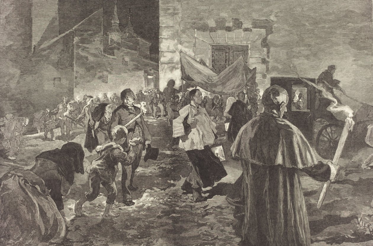 İspanya. Viaticum, 1889. by Daniel Urrabieta Vierge