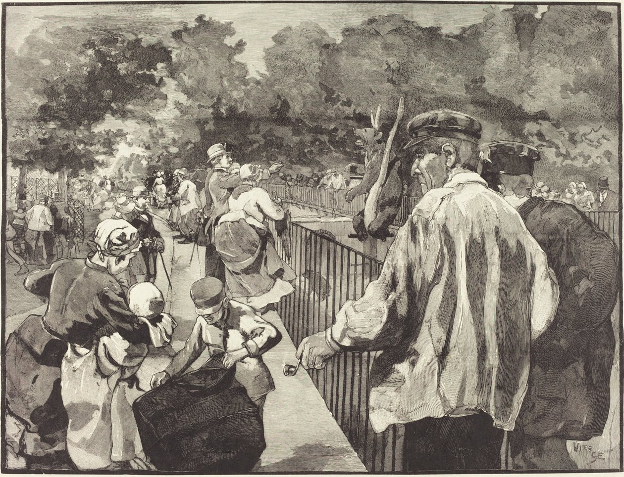 Jardin des Plantes'te by Daniel Vierge