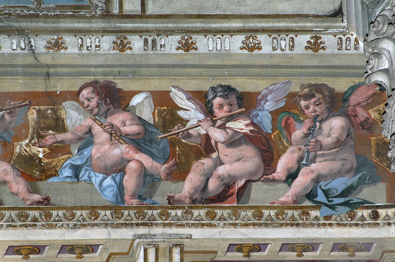Müzisyen melekler ve putti by Daniele Crespi